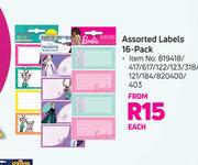 Assorted Labels (16 Pack)-Each