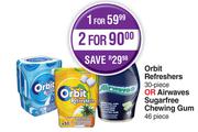 Orbit Refreshers 30 Piece Or Airwaves Sugarfree Chewing Gum 46 Piece-For 1