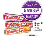 Super C Rolls Assorted-For 5 x 36.9g