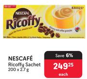 Nescafe Ricoffy Sachet-200 x 2.7g Each