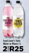 Food Lover's Tonic Water Or Mixers-For 2 x 1L