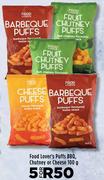 Food Lover's Puffs BBQ, Chutney Or Cheese-For 5 x 100g