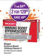 Biogen Immuno Boost 1000mg Vitamin C 20 Effervescent Tablets Assorted-For 1