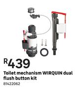 Wirquin Toilet Mechanism Dual Flush Button Kit