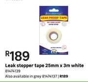Leak Stopper Tape 25 mm x 3 m White