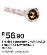 Churrasco Braided Connector 450 mm f-f 1/2" 9/13 mm