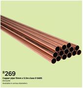 Copper Pipe 15mm x 5.5 m (Class 0) SABS-Each