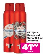 Old Spice Deodorant Spray Assorted-150ml Each