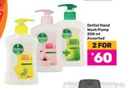 Dettol Hand wash Pump Assorted-For 2 x 200ml