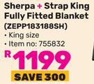 Pure Pleasure Sherpa + Strap King Fully Fitted Blanket ZEPP183188SH