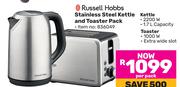 Russell Hobbs Stainless Steel Kettle And Toaster Pack-Per Pack
