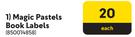 Magic Pastels Book Labels 850014858-Each