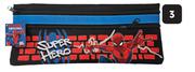 Marvel Spiderman Pencil Bag With 2 Zips 850015606-Each