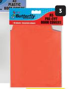 Butterfly 10-Pack A5 Plastic Pre-Cut Book Covers 97461-Per Pack