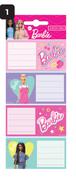 Barbie Book Labels 850014996-Each