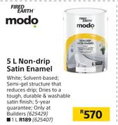 Fired Earth Modo Non Drip Satin Enamel-1Ltr