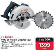 Bosch 1400W 184mm Circular Saw GKS140