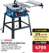 Bosch 1800W 254cm Table Saw 0601B45000