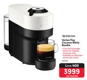 Nespresso Vertuo Pop Coconut White Bundle-Per Bundle