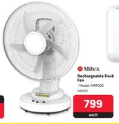 Milex Rechargeable Desk Fan MRF003