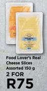 Food Lover's Real Cheese Slices Assorted-For 2 x 150g