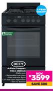 Defy 4 Plate Compact Stove DSS554