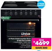 Univa 4 Plate Undercounter Oven & Hob Set U336B
