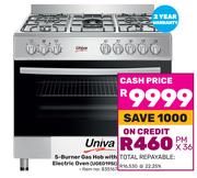 Univa 5 Burner Gas Hob With Electric Oven UGE019SI