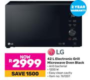LG 42L Electronic Grill Microwave Oven Black
