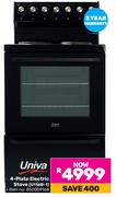 Univa 4 Plate Electric Stove U116B-1