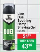 Lion Duel Soothing Hemp Shaving Gel-200ml