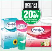Mandy's Original Wax Strips (20 Strips) Or Hair Removal Lotion 100ml-Each