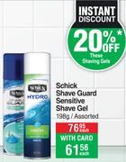 Schick Shave Guard Sensitive Shave Gel Assorted-198g