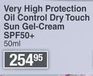 Eucerin Very High Protection Oil Control Dry Touch Sun Gel Cream SPF50+-50ml