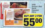Spar Butcher's Best Bacon (Selected)-For Any 2 x 200g