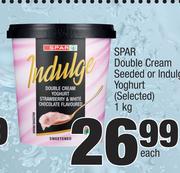 Spar Double Cream Seeded Or Indulge Yoghurt (Selected)-1kg Each