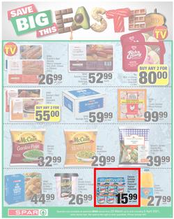SPAR EASTERN CAPE : Your One Stop Easter Shop (23 March - 5 April 2021) Valid in Acres, Algoa Park, Aliwal North, Aspen, Cambridge, Crossways, Dagbreek, Seaview, Sherwood, page 9