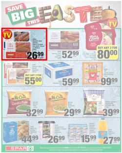 SPAR EASTERN CAPE : Your One Stop Easter Shop (23 March - 5 April 2021) Valid in Acres, Algoa Park, Aliwal North, Aspen, Cambridge, Crossways, Dagbreek, Seaview, Sherwood, page 9