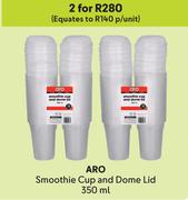Aro Smoothie Cup & Dome Lid-For 2 x 350ml