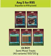 Ol'Roy Semi Moist Treats (All Variants)-For 5 x 100/120g