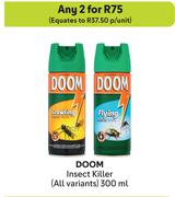 Doom Insect Killer (All Variants)-For 2 x 300ml