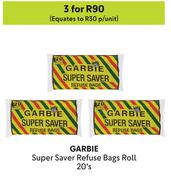 Garbie Super Saver Refuse Bags Roll-For 3 x 20's