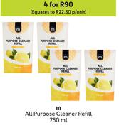 M All Purpose Cleaner Refill-For 4 x 750ml