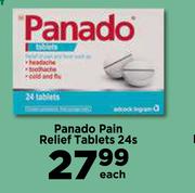 Panado Pain Relief Tablets-24s Pack Each