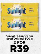 Sunlight Laundry Bar Soap Original-For 2 x 500g