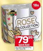 Dinu Rose Collection 2 Ply Toilet Tissue-18s