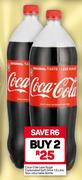 Coca-Cola Less Sugar Carbonated Soft Drink Non-Returnable Bottle-2x1.5Liter