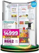 Hisense 474L Side By Side Fridge (H690SS-IDL)