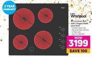 Whirlpool 60cm Ceran Hob With Controls Black (AKM 9010)
