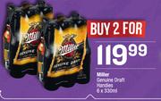 Miller Genuine Draft Handies-For 2 x 6x330ml